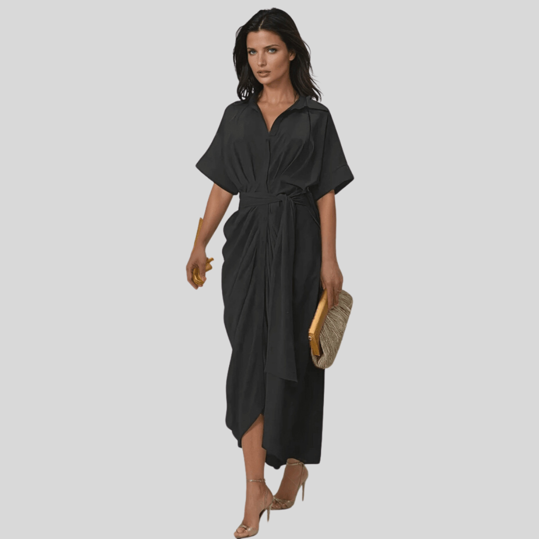 Nina | Elegancka sukienka maxi z kokardą