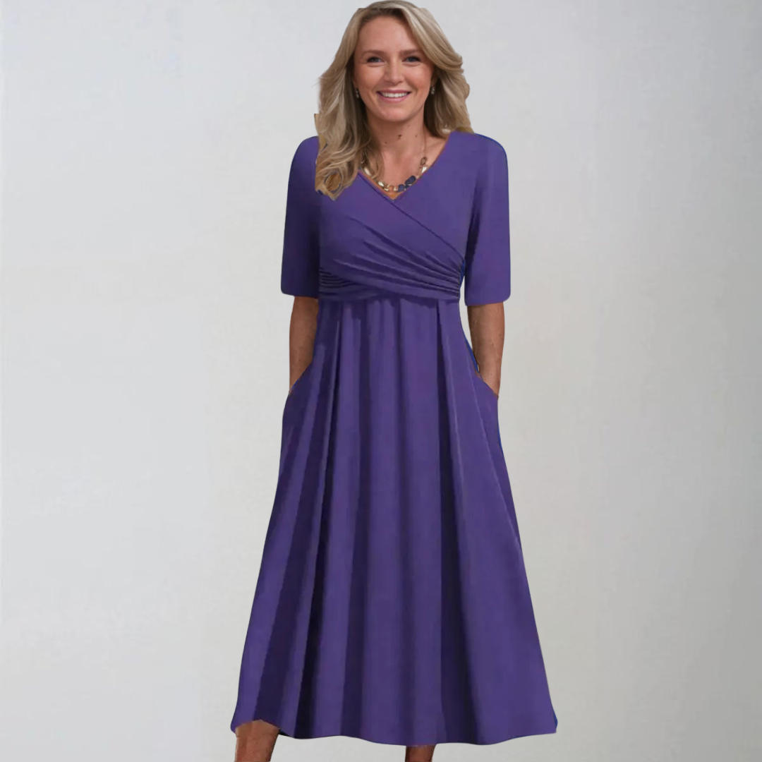 Petra | Stylowe midi sukienki z kieszeniami