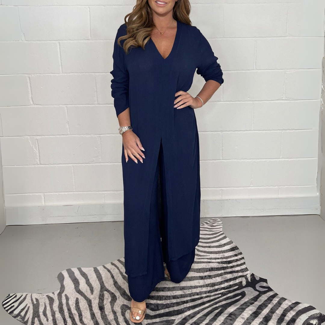 Zuzana | Lotnicza Lniana Tkaninowa Dwuczęściowa Sada