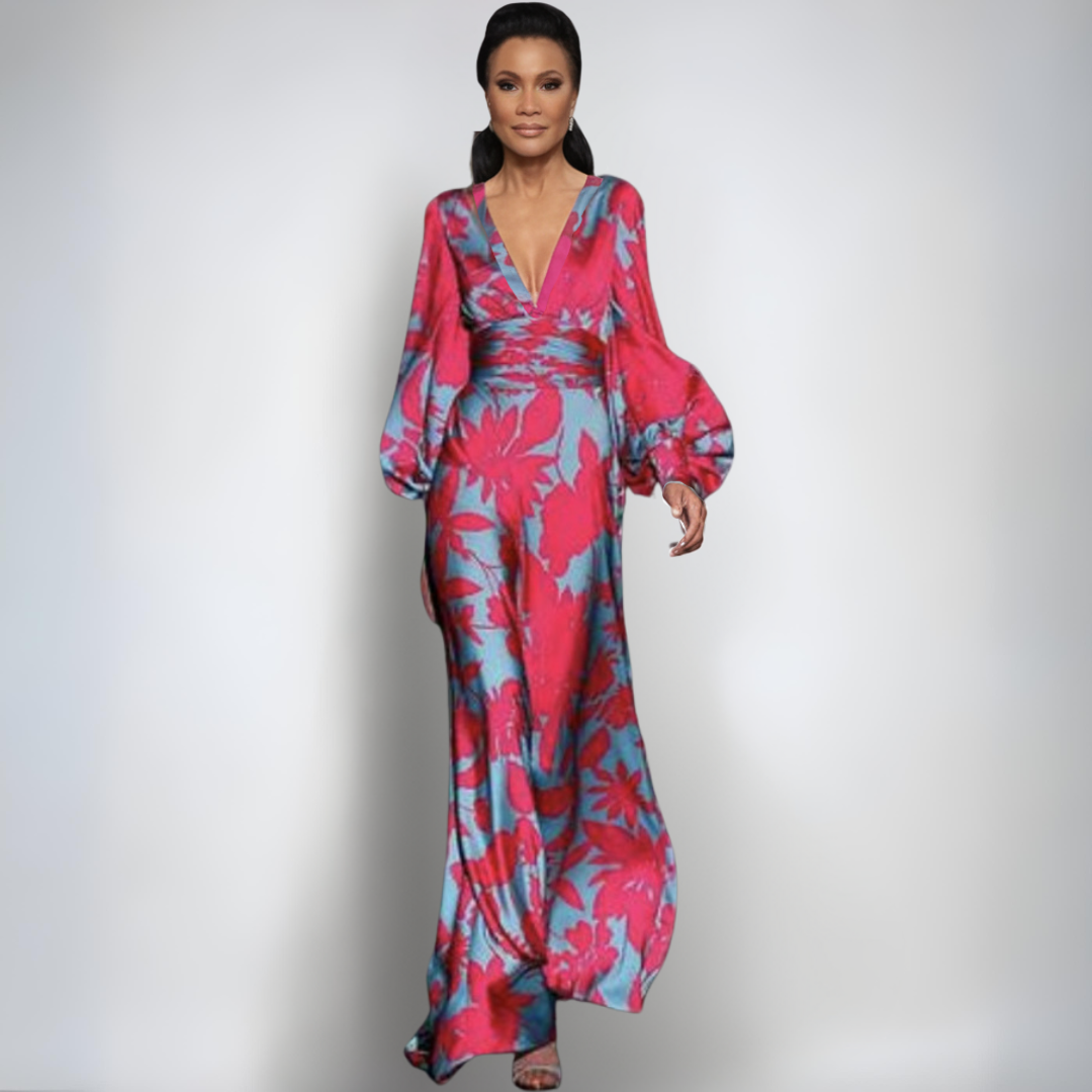 Alice | Elegancka Sukienka Zawiniana w Kwiaty