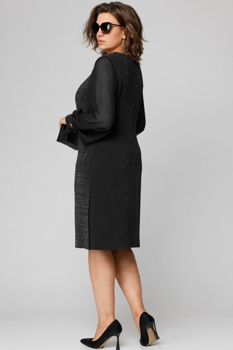 Alicja | Elegancka sukienka z transparentnymi rękawami