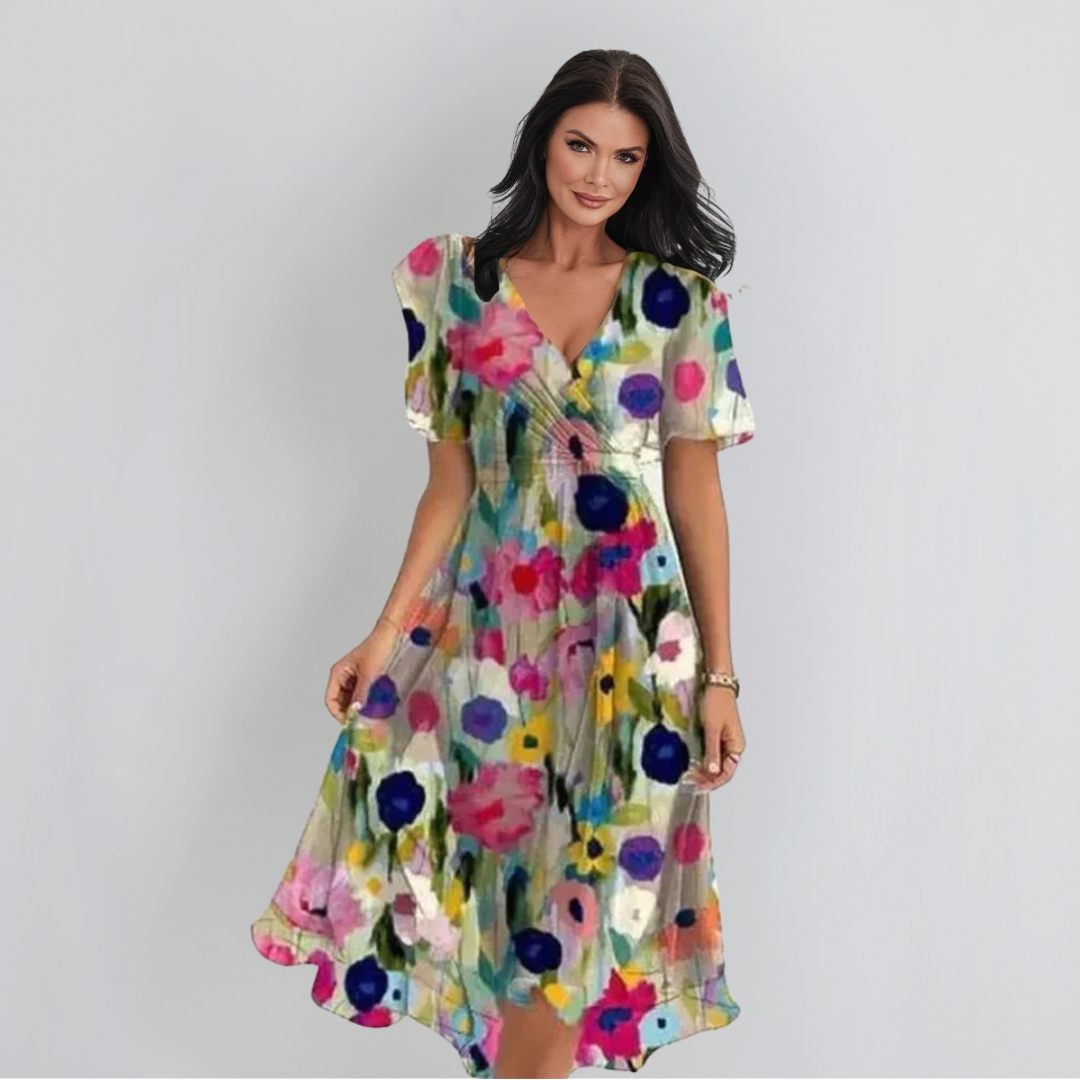 Lenka | Elegancka sukienka z dekoltem w kształcie V