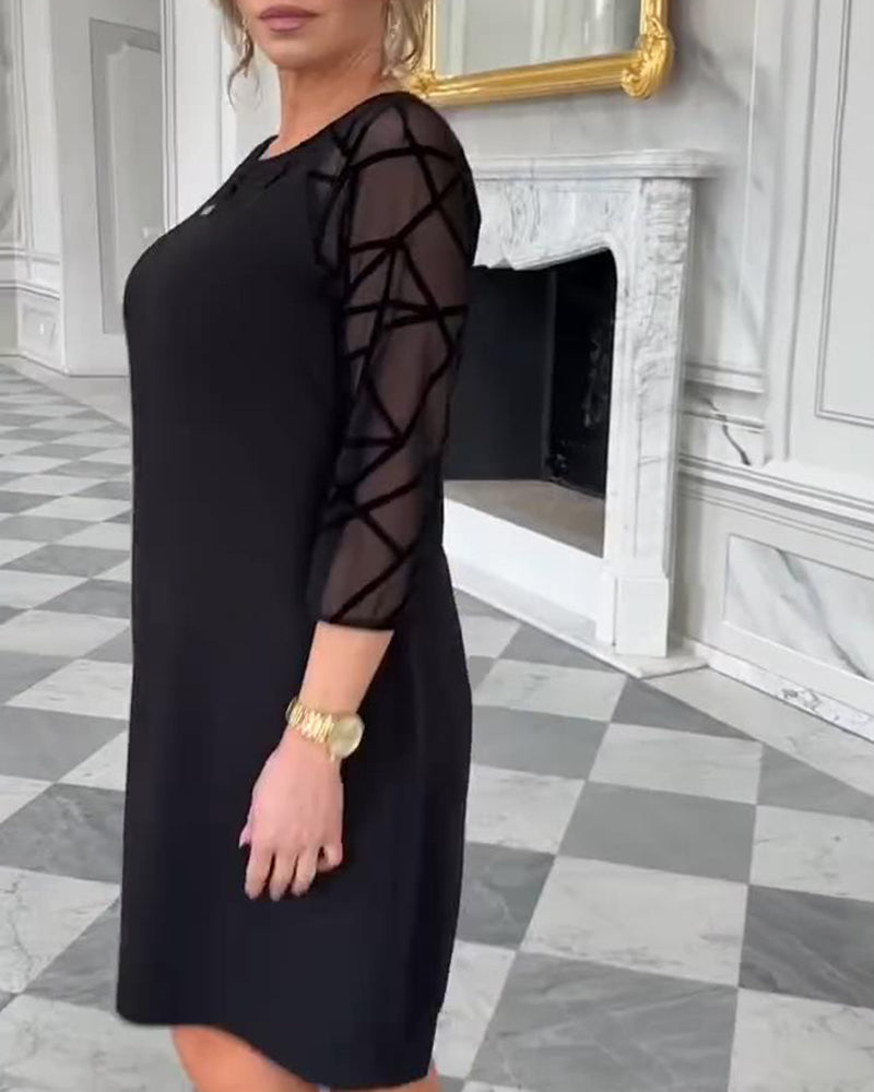 Marzena | Elegancka sukienka z okrągłym dekoltem