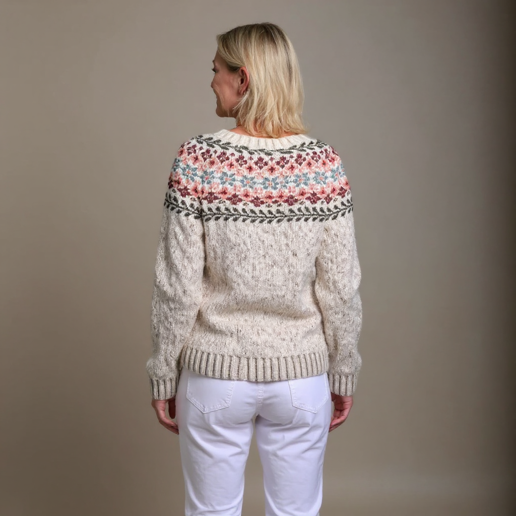 Madelyne | Vintage Islandzki Sweter z Wełny
