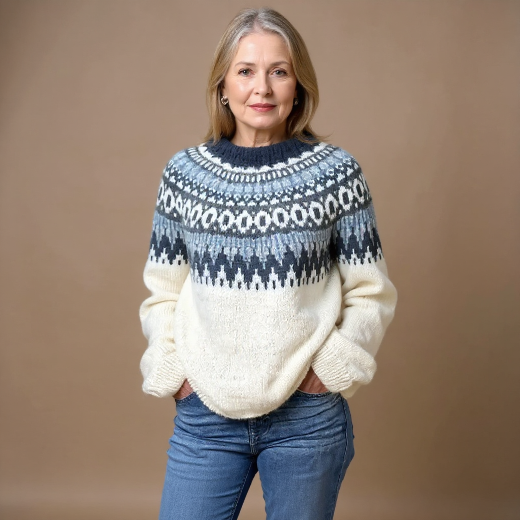 Maecey | Vintage Islandzki Sweter Wełniany