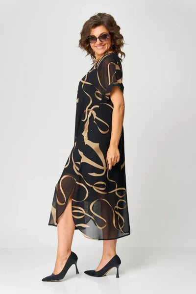 Hanna | Elegancka Sukienka Chiffonowa