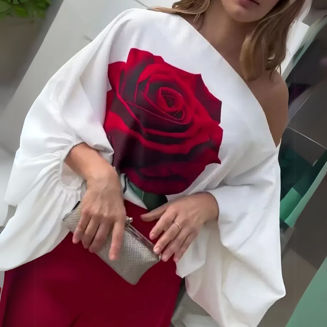 Brigitka | Kwiatowy komplet o eleganckim kroju