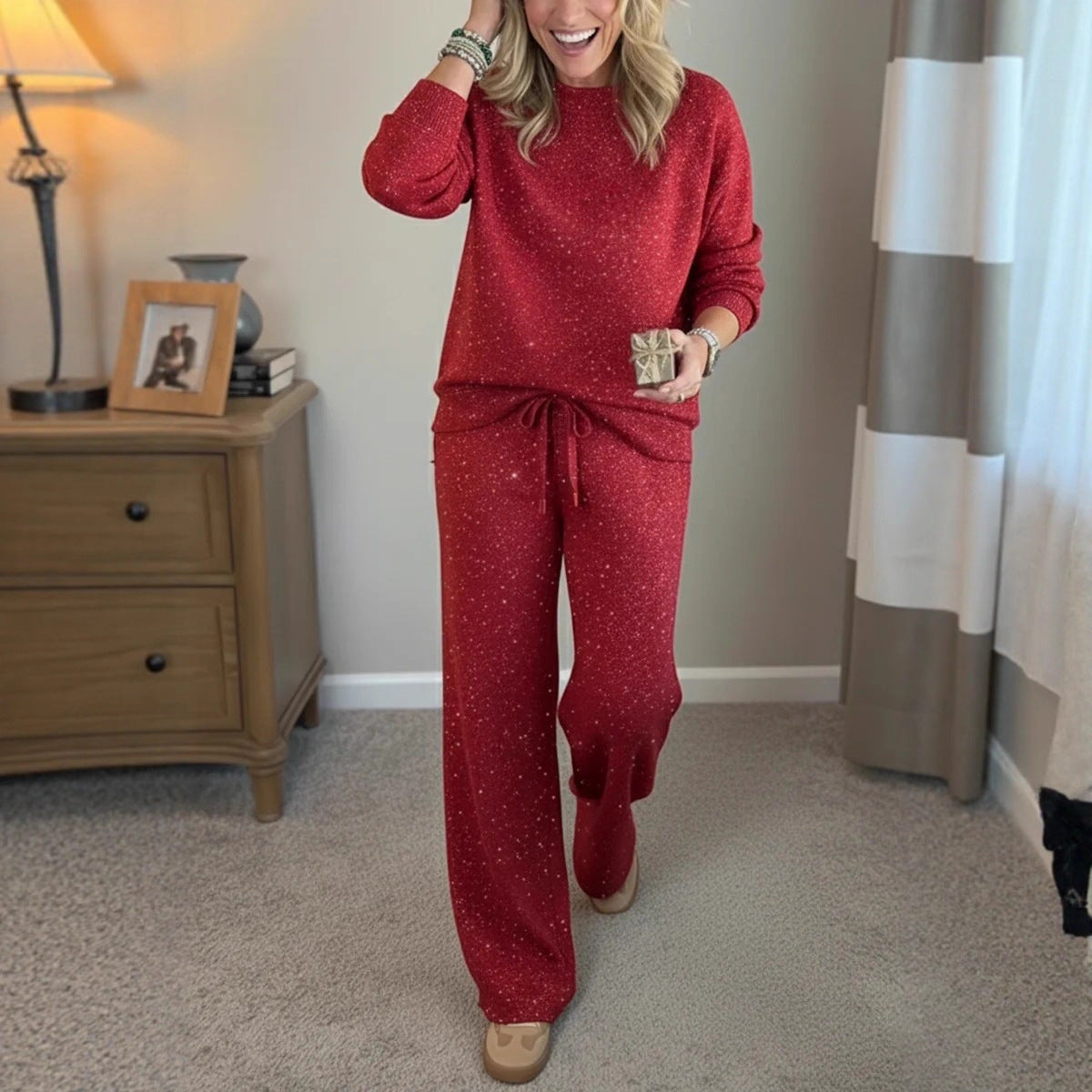 Alina | Uroczysty przytulny komplet dzianinowy