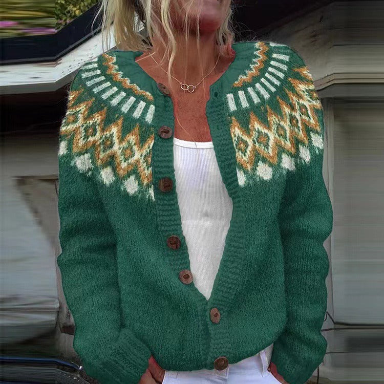 Natalia | Vintage Islandzki Sweter z Wełny