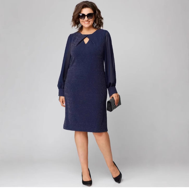 Alicja | Elegancka sukienka z transparentnymi rękawami