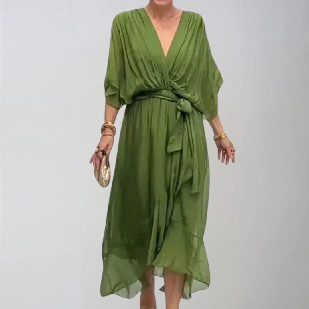 Ava’s Grace | Midi sukienka z falbanami