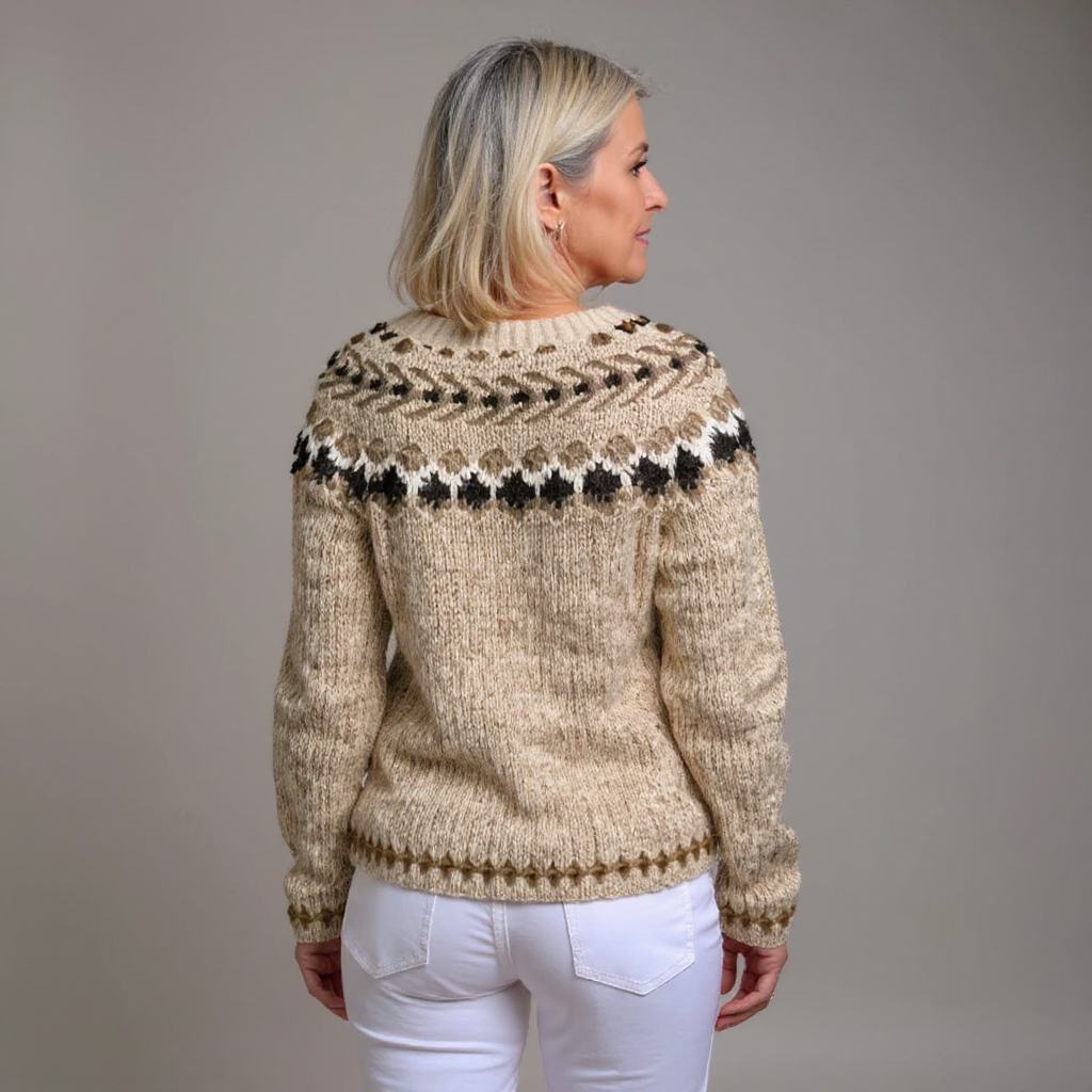 Aubree | Vintage Islandzki Sweter z Wełny